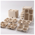 Eco friendly multi-Compartment sugarcane food container